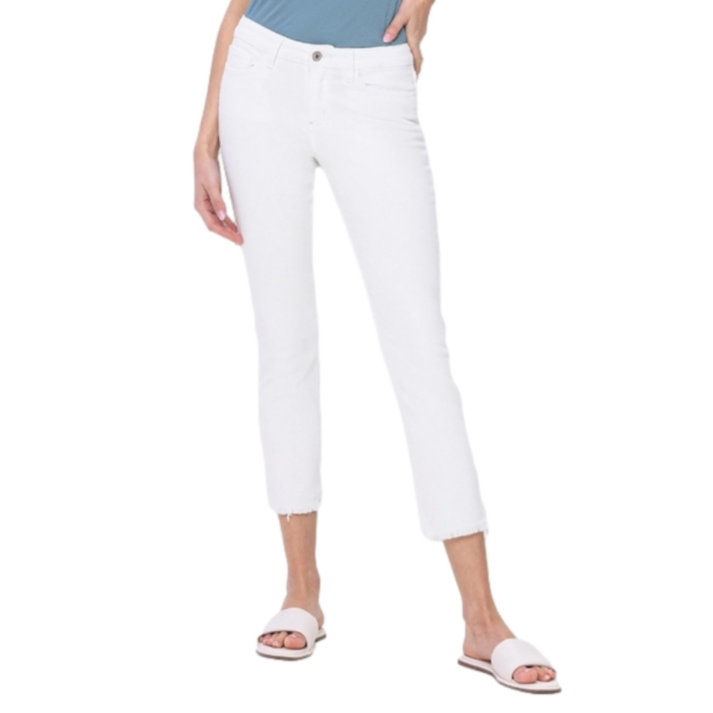 Nwt Vervet Amber White Slim Skinny Fit Rolled Cuff Ankle Cropped Jeans Size 27